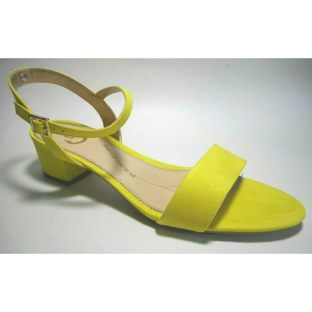 NEW SAM EDELMAN Yellow Velour Sandals